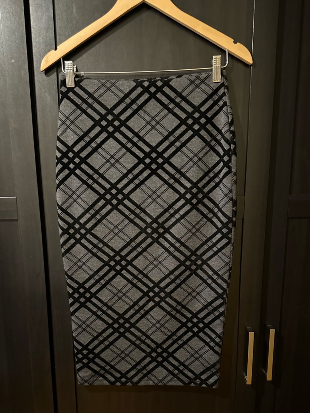 Dorothy Perkins Plaid Pencil Skirt Size US4 Stretch Workwear Business Casual